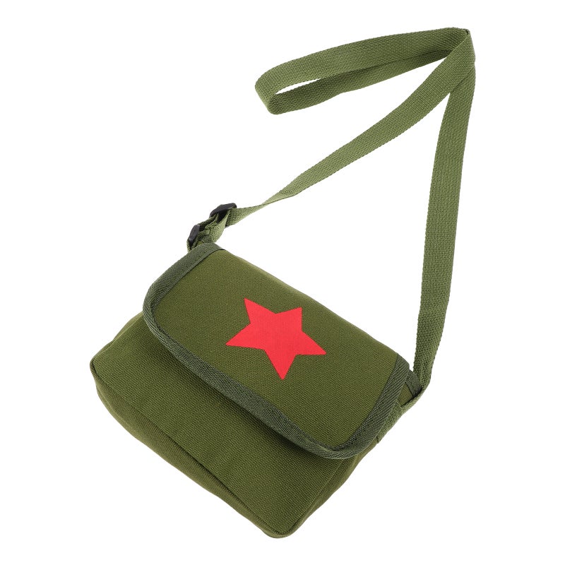 Kids Crossbody Bag Canvas Shoulder Bag For Boys And Girls Vintage Star Design Lightweight School Bag For Daily Use And Outdoor Activities - Image 3