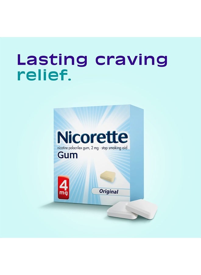nicorette Nicotine Gum to Help Stop Smoking, 4 mg, Original Stop Smoking Aid - 170 Count  - Image 2