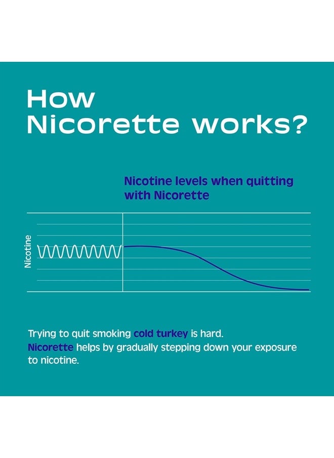 nicorette Nicotine Gum to Help Stop Smoking, 4 mg, Original Stop Smoking Aid - 170 Count  - Image 3