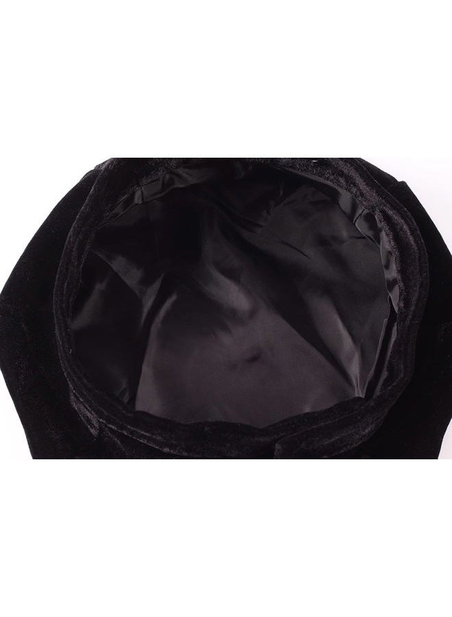 UIALECG Doctoral Graduation Tam PhD Black Velvet with Gold Bullion Tassel, 8-Sided Doctorate Cap, Black, One size - Image 4