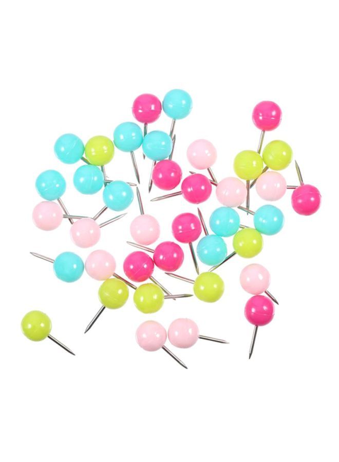 100-Piece Push Pin Set Multicolour - Image 1