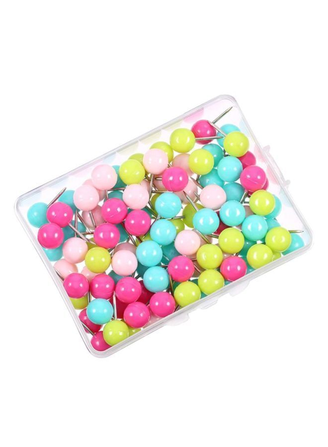 100-Piece Push Pin Set Multicolour - Image 2