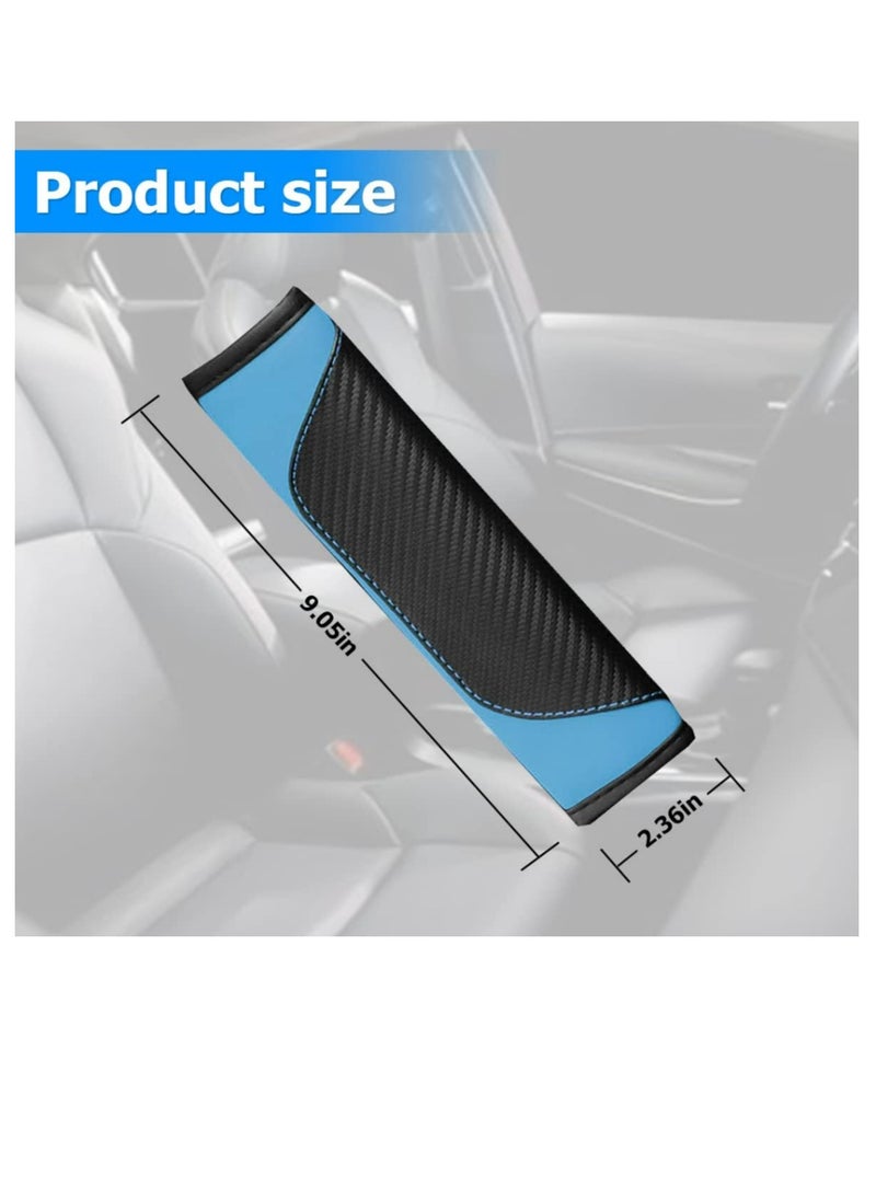 Generic 1-Pack Car Seat Belt Cover, Carbon Fiber Safety Seatbelt Shoulder Strap Covers, Breathable Leather Soft Harness Pad Protect Your Neck and Shoulder Compatible with Cars  - Image 2