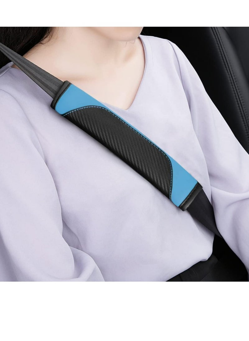 Generic 1-Pack Car Seat Belt Cover, Carbon Fiber Safety Seatbelt Shoulder Strap Covers, Breathable Leather Soft Harness Pad Protect Your Neck and Shoulder Compatible with Cars  - Image 5