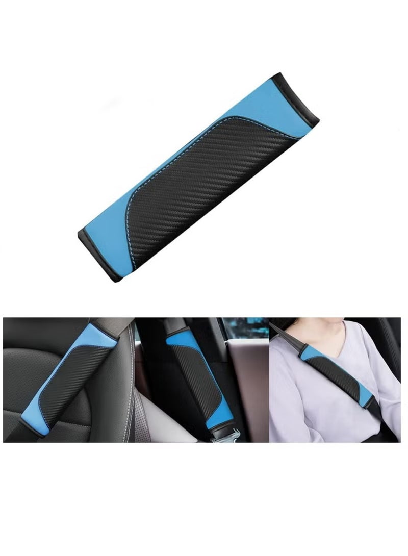 Car Seat Belt Cover, Carbon Fiber Seatbelt Shoulder Pad, Soft Leather Safety Belt Strap Cover for Car Interior Accessories – 1 Pack - Image 3