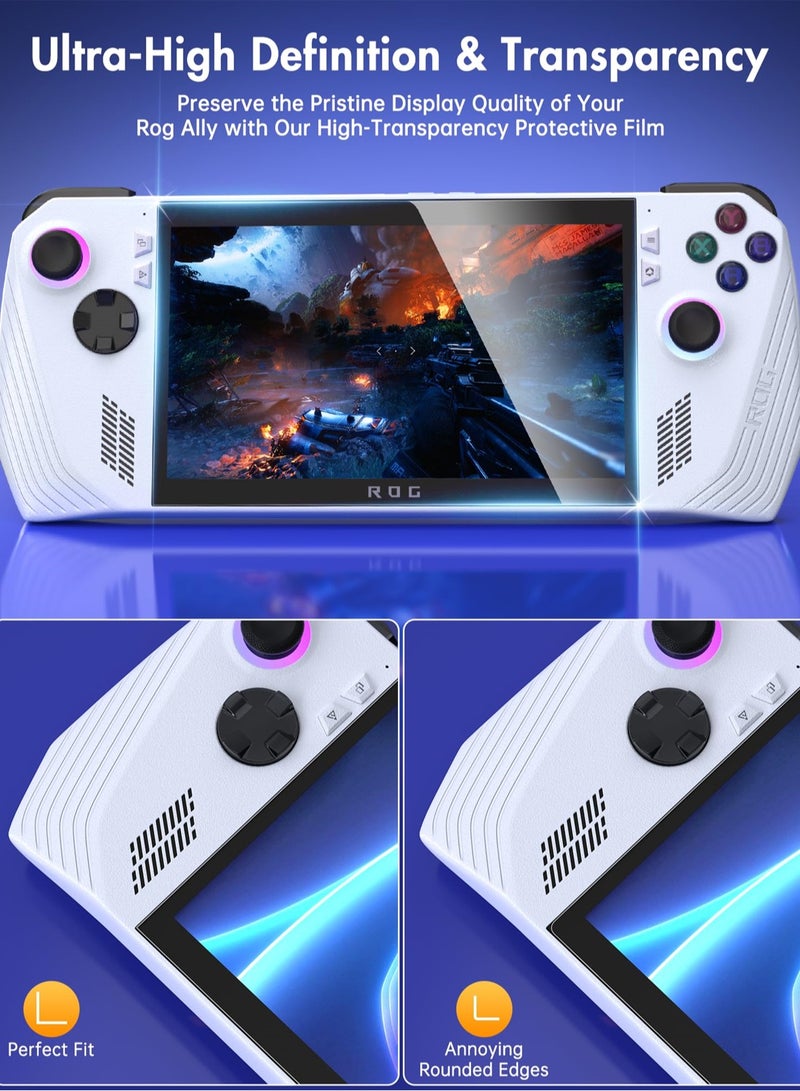 SYOSI 3-in-1 Kit for ASUS ROG Ally Handheld 2023, Includes TPU Clear Case, Screen Protector and Thumb Grip Caps  - Image 4