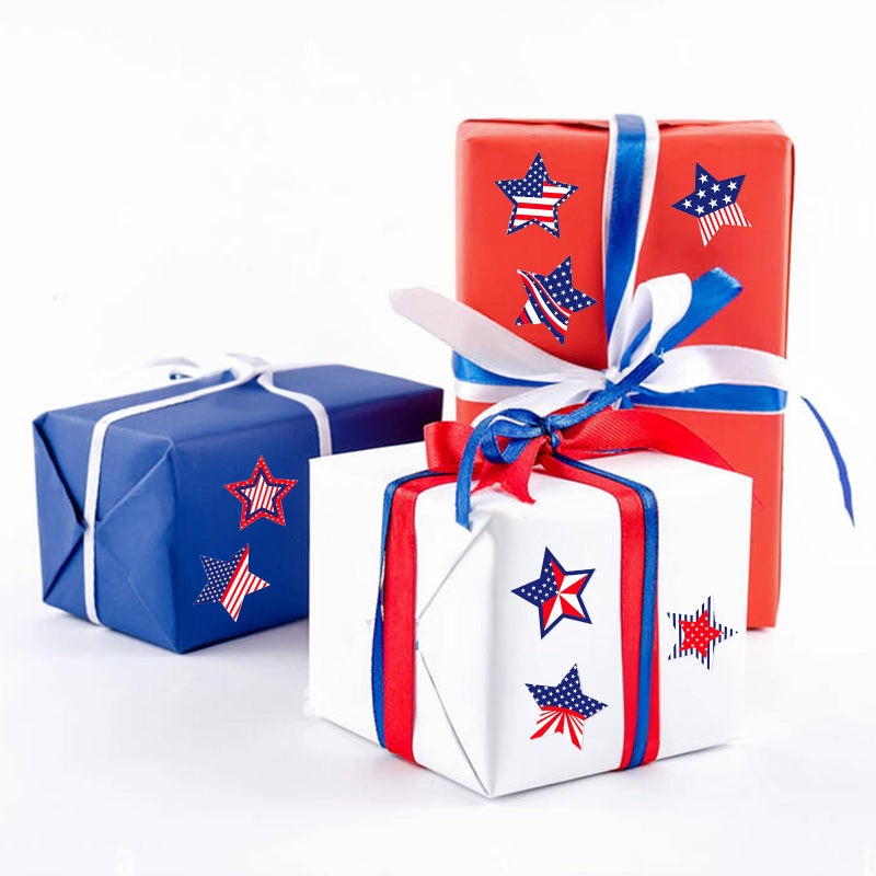 Anwyll American Flag Star Stickers - 500Pcs 1.5Inch USA Patriotic Seals Labels Stickers Self Adhesive 4th of July Sticker Memorial Day Sticker for Independence Day Kids Reward Envelope Seal Card - Image 5
