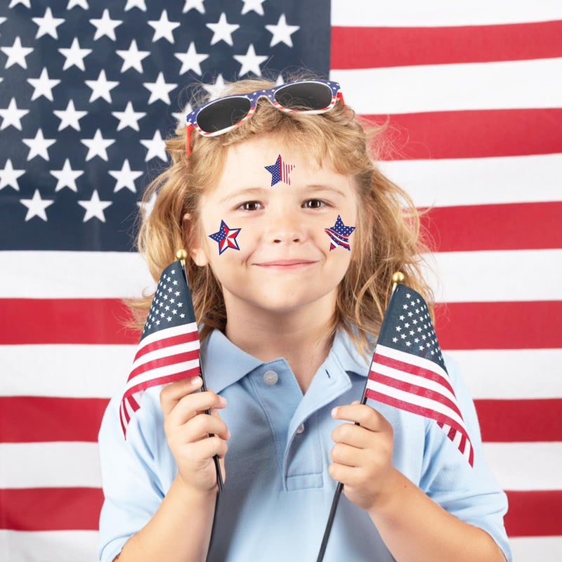 Anwyll American Flag Star Stickers - 500Pcs 1.5Inch USA Patriotic Seals Labels Stickers Self Adhesive 4th of July Sticker Memorial Day Sticker for Independence Day Kids Reward Envelope Seal Card - Image 4