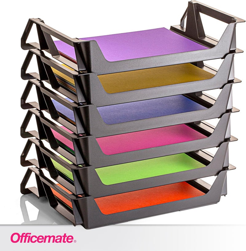 أتشيفا Officemate صينية مكتب معاد تدويره، تحميل جانبي، 15 1/8 × 8 7/8 × 15 بوصة، Letter/A4، 6/عبوة (26212) - Image 3