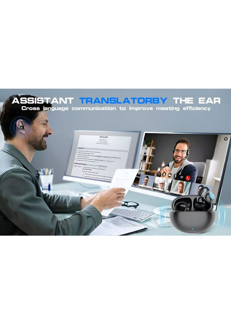 AI Language Translator Earbuds,144 Languages Bluetooth Translator Device and Accents 8 Offline Language Translation, Two-Way Translator Earphones for Language Learning/Travel/Business - Image 4
