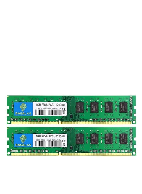 Rasalas PC3L-12800U 8GB Kit (2X 4GB) DDR3 1600 Ram 8GB PC3L 12800 DDR3 8GB 2Rx8 DDR3 Udimm 1.35V CL11 RAM Memory for Desktop