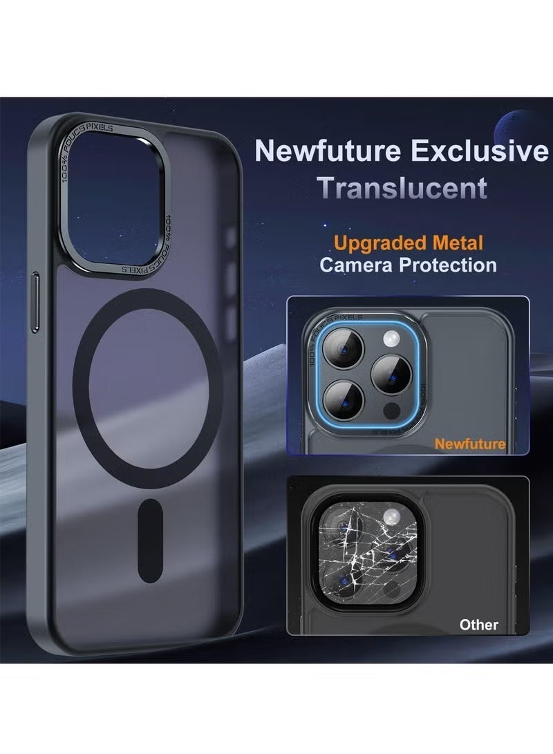 Gecomo iPhone 16 Pro Max Magnetic MagSafe Case,【Full Shockproof Protection】Translucent Matte Back, Slim Phone Cover with Strong Magnet for Apple 16 Pro Max (2024)(Black) - Image 5