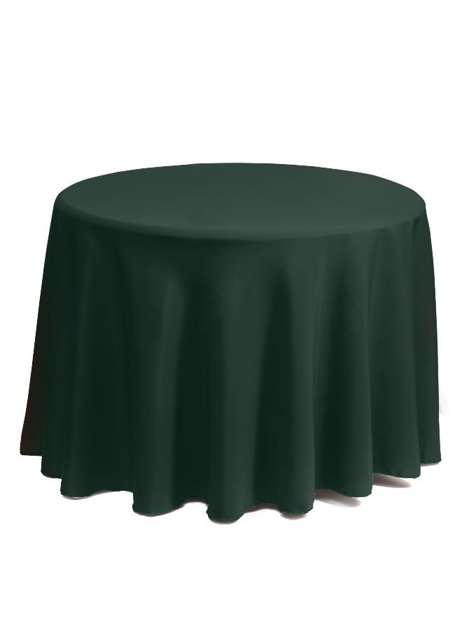 Gee Di Moda Round Tablecloth - 90 Inch Hunter Green Round Table Cloth for 30 to 60 Inch Round Tables - Heavy Duty Washable Fabric - for Buffet Table, Holiday Party, Dinner, Wedding & Baby Shower - Image 2