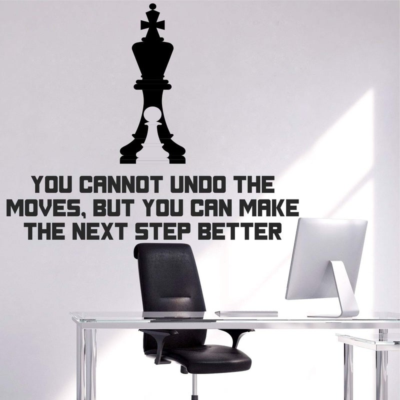 StickMe 'Chess - Office - Corporate - Business - Inspirational - Motivational - Quotes - Wall Sticker' -SM836 (Multi Colour, Vinyl - 90cm X 75 cm)-Self-Adhesive - Image 5