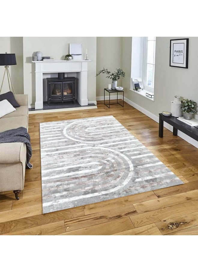HANDPICKED FURNITURE Neutral Beige Runner Carpet Ultra Soft Area Carpets For Bed Room Living Room And Dining Room Anti-Slip Floor Carpets Easy To Clean Made In Turkey 80X150Cm  - Image 1