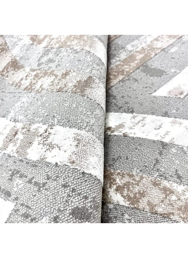 HANDPICKED FURNITURE Neutral Beige Runner Carpet Ultra Soft Area Carpets For Bed Room Living Room And Dining Room Anti-Slip Floor Carpets Easy To Clean Made In Turkey 80X150Cm  - Image 3