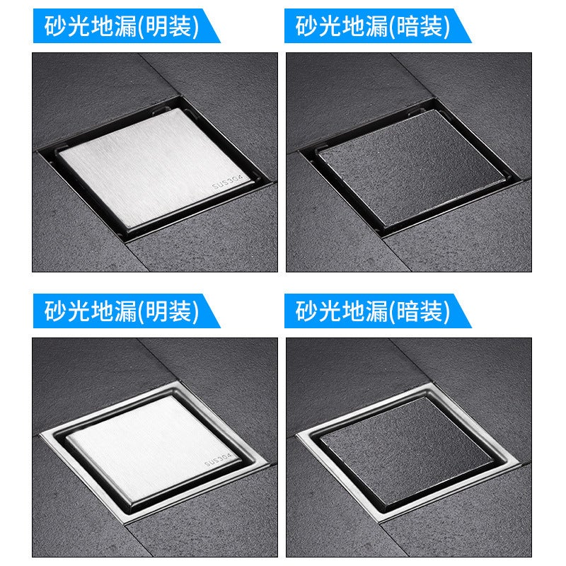 The Bathroom Can Be Tiled To Hide The Floor Drain, Made Of Stainless Steel 304, Suitable For El Dry Areas, Invisible, Odor-Proof, And Anti-Overflow - Image 3