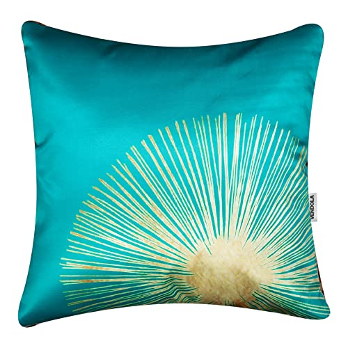 Vendola White Pollen Microfiber Satin 250TC Cushion Pillow Covers, Multicolor, Set of 5 (16X16 Inches) - Image 4