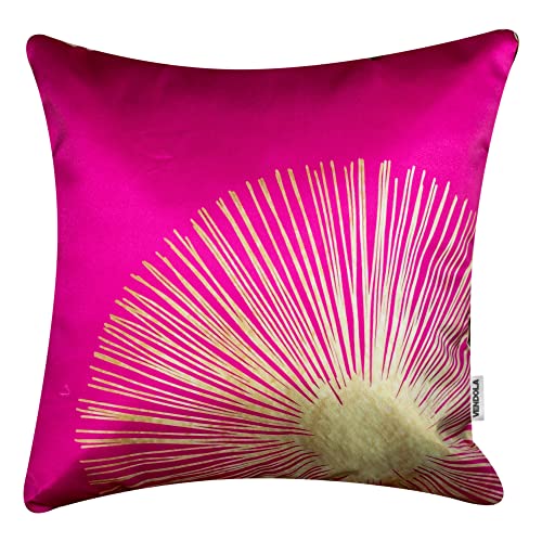Vendola White Pollen Microfiber Satin 250TC Cushion Pillow Covers, Multicolor, Set of 5 (16X16 Inches) - Image 2