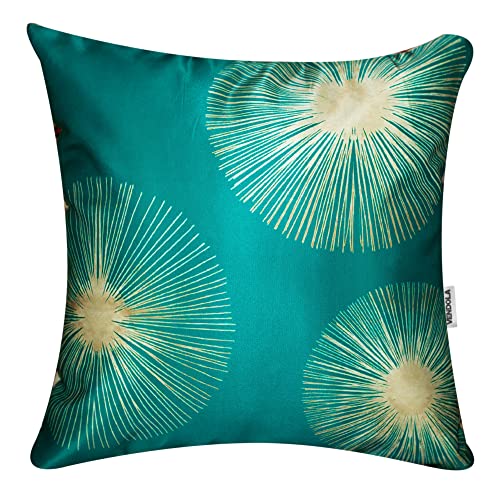 Vendola White Pollen Microfiber Satin 250TC Cushion Pillow Covers, Multicolor, Set of 5 (16X16 Inches) - Image 5