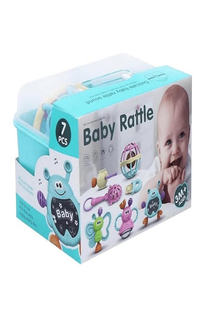 7 Pieces Soft Rubber Rattles for Infants and Newborns - Image 3