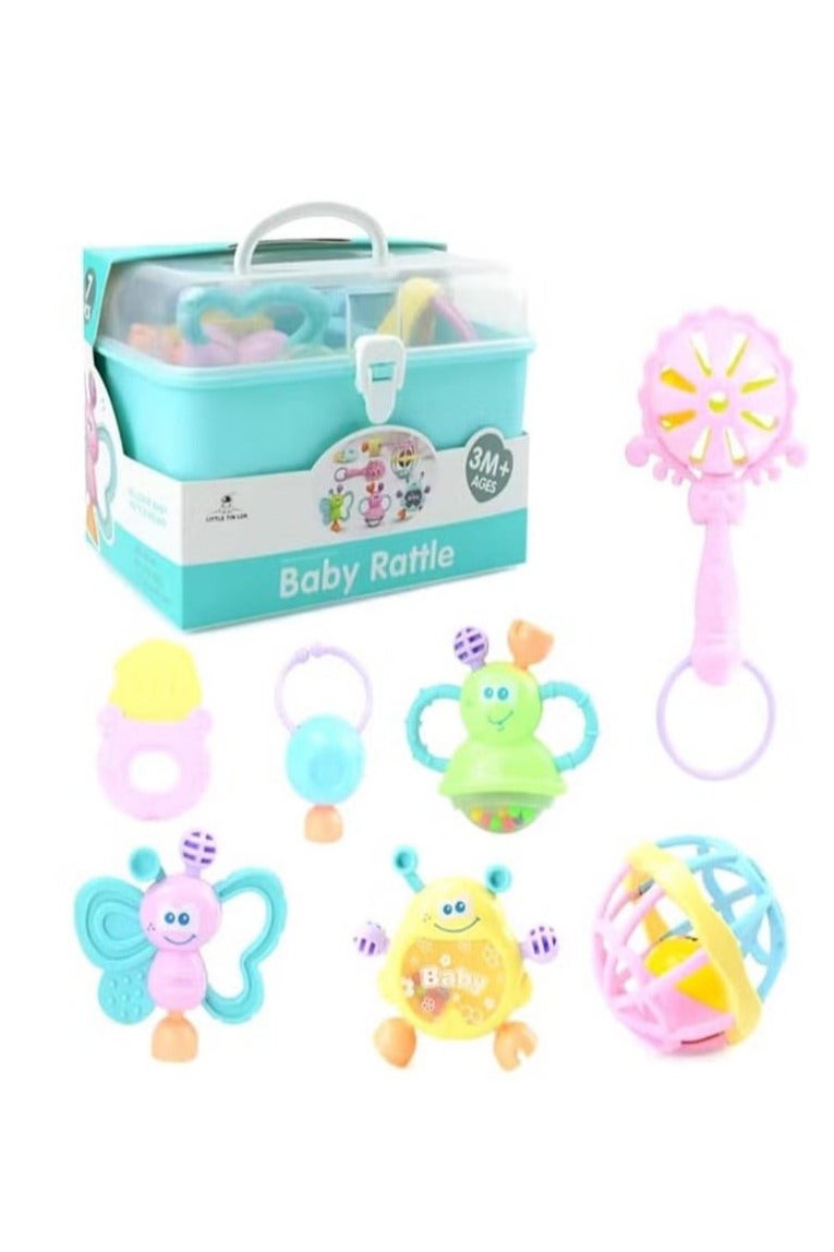 7 Pieces Soft Rubber Rattles for Infants and Newborns - Image 1