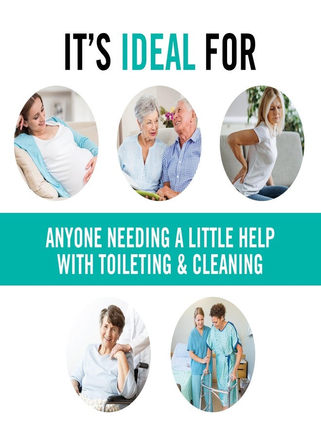 Juvo Toilet Aid - Personal Bottom Wiping Tool, Bathroom Mobility Aid for Disabled, Elderly, and Surgery Recovery - 18" long wand with hygienic cover - Image 3