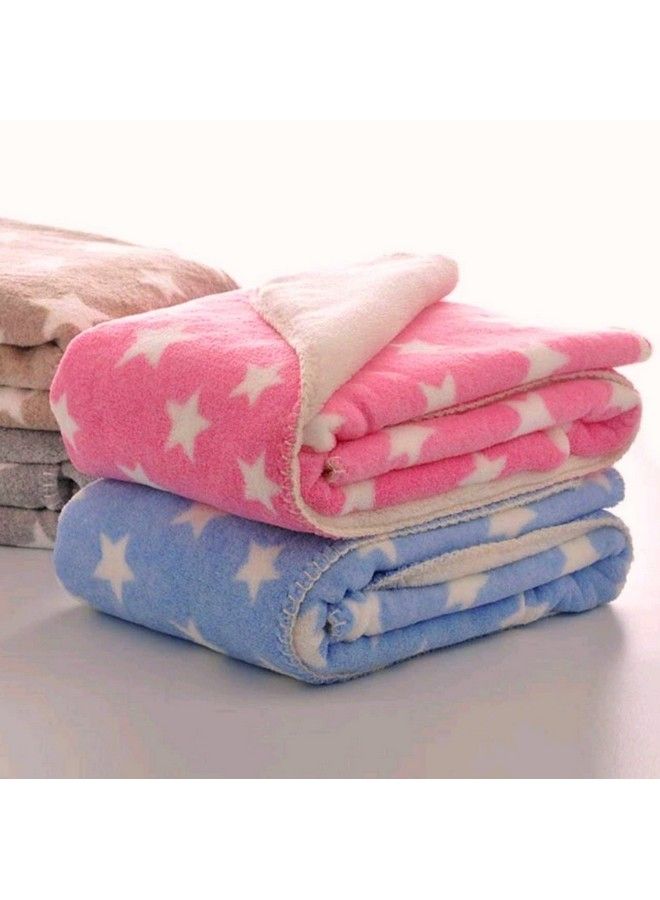 Brandonn New Born All Season Ultrasoft Baby Blanket For Babies (Pink;Blue) Pack Of 2 Fur & Sherpa Lightweight - Image 2