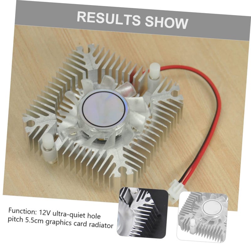 White 12V GPU Cooling Fan Efficient Heat Dissipation Easy Installation Silent Bearing - Image 3