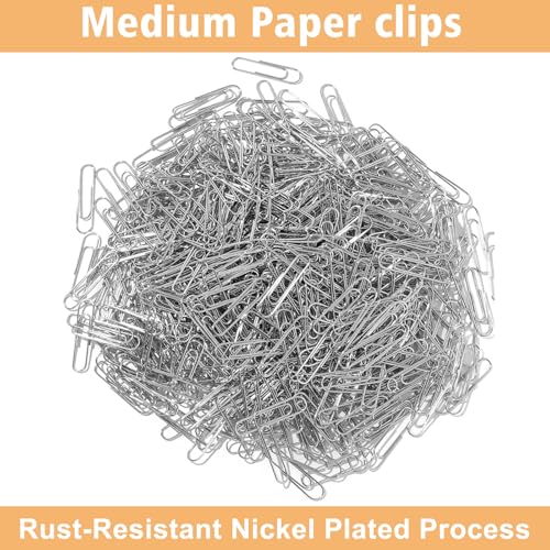 Jicsetk Medium Paper Clips,Paper Clip Medium Size,700 Pcs Clips Office Supplies for Paperwork Ideal for Home, School and Teacher Supplies. - Image 5