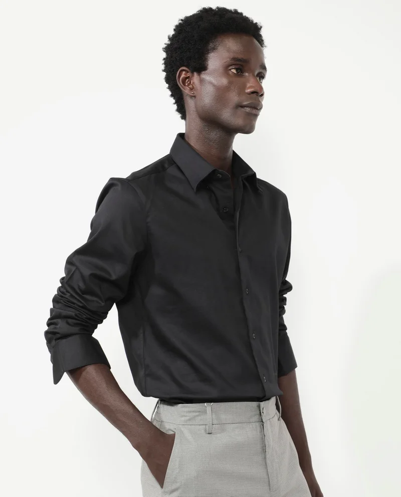 Rare Rabbit Men's Satin Stretch Shirt