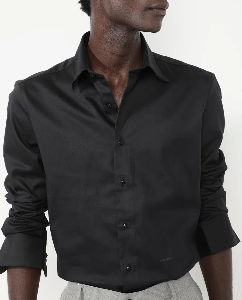 Rare Rabbit Men's Satin Stretch Shirt