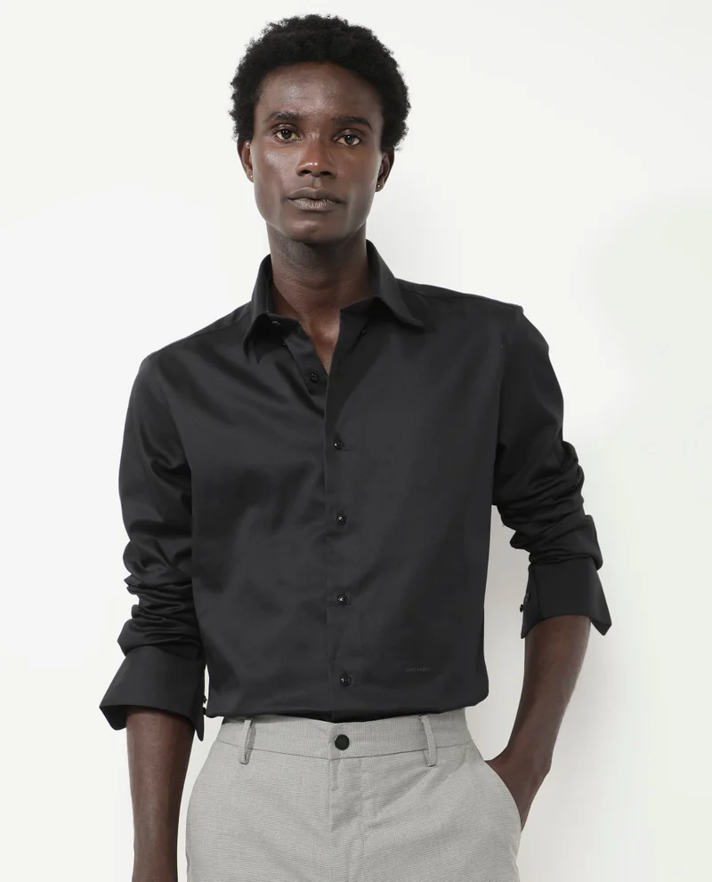 Rare Rabbit Men's Satin Stretch Shirt