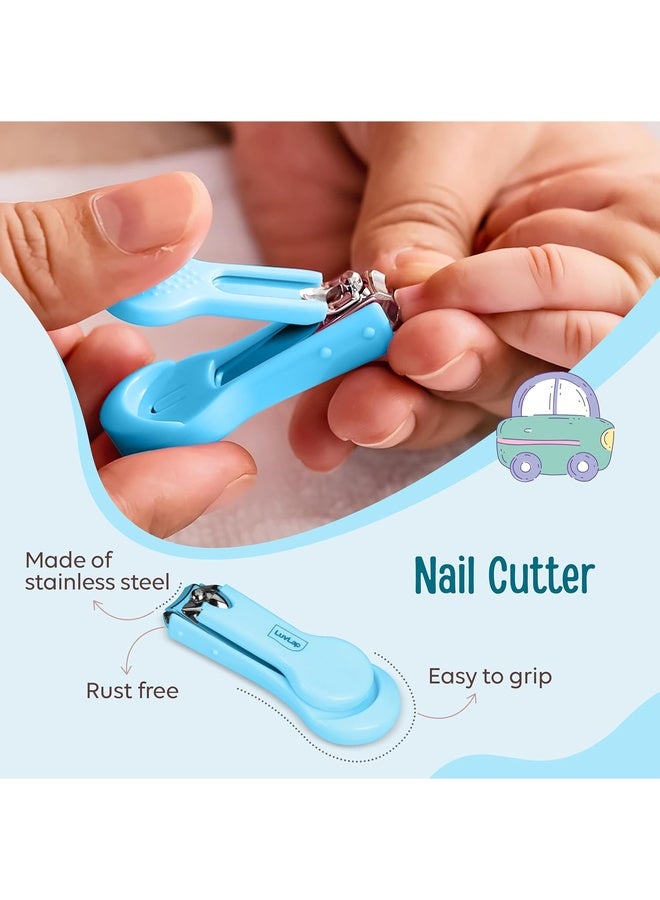 Luvlap Baby 4in1 Nail Grooming Set, Scissor, Clipper, Tweezer & Filer, Baby Grooming Kit, Baby Nail Scissor, Grooming Kit for New Born Baby, Baby Nail Cutter, New Born Grooming Kit, 4pcs, Blue, 0m+ - Image 5