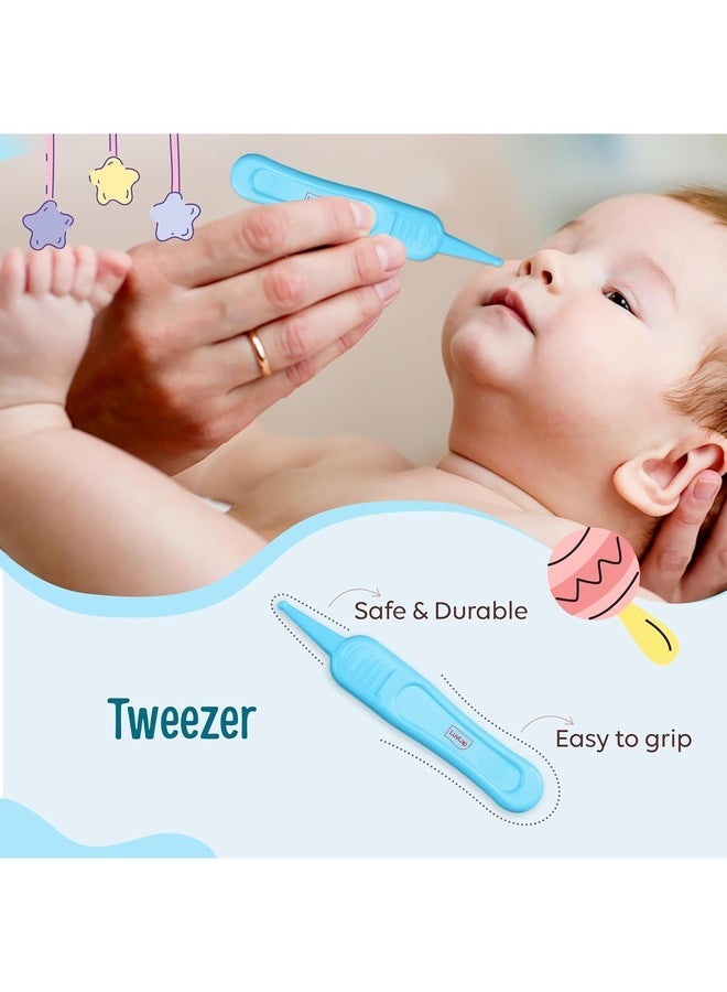 Luvlap Baby 4in1 Nail Grooming Set, Scissor, Clipper, Tweezer & Filer, Baby Grooming Kit, Baby Nail Scissor, Grooming Kit for New Born Baby, Baby Nail Cutter, New Born Grooming Kit, 4pcs, Blue, 0m+ - Image 4