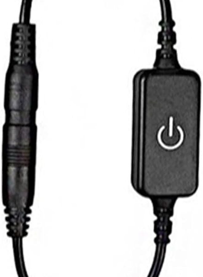 مفتاح تخفيف إضاءة لمس LED أسود مضاد للانزلاق 4A للإضاءة الجدارية الزجاجية - Image 1