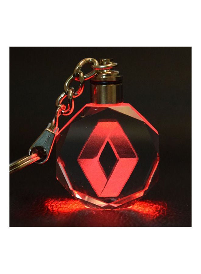 Loquat Renault Car Logo Keychain With Changing Color Light