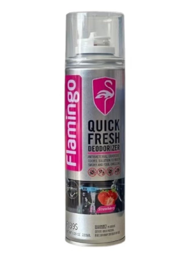 Flamingo Strawberry Scented Quick Deodorizer 220ml | F139S