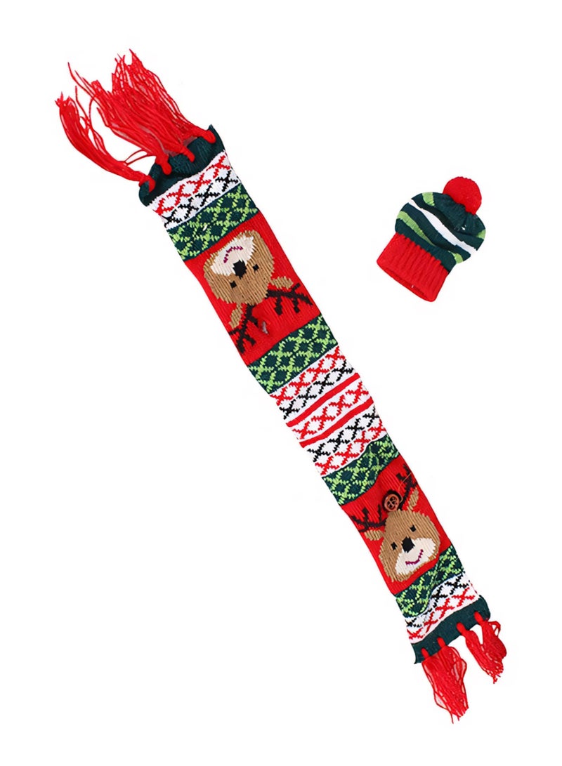 ZAFAA HOME Bottle Covers – 1 Set of Christmas Bottle Decorations, 5x43cm and 4x9cm, Festive Holiday Table Decor for Parties and Gifting - Image 3