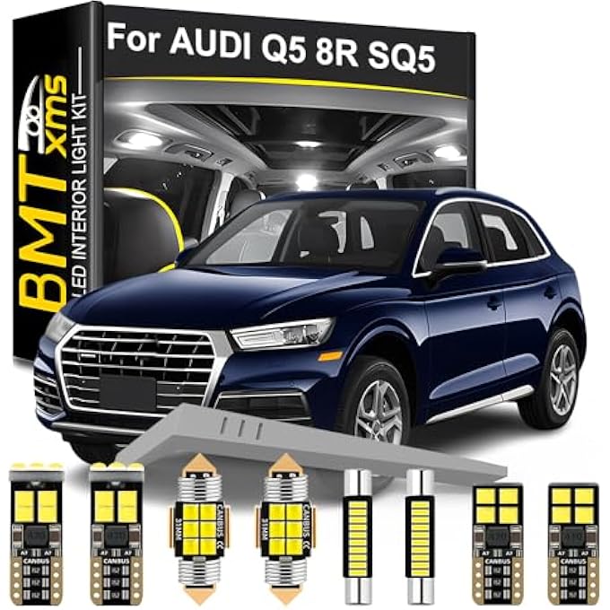BMT xms طقم إضاءة داخلية LED مكون من 26 قطعة بديلة لسيارة أودي Q5 8R Sq5 2008-2019، مصابيح بيضاء باردة 6000 كلفن - Image 1