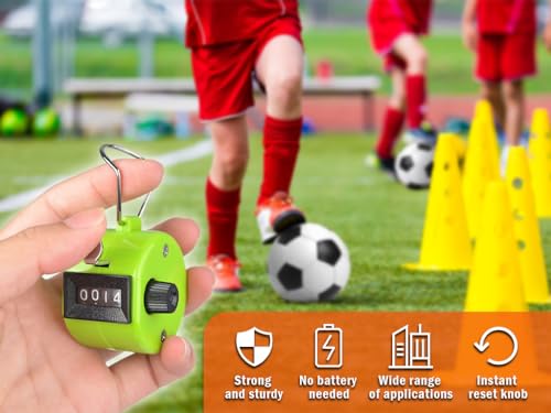 Abiyou 8 Pieces Hand Tally Counter, Manual Mechanical Counter, Metal Hand Tally Counters, 4 Digit Hand Tally Counters, Click Counter with Finger Ring, for Counting, Coaching, Golf, Fishing (8 Color) - Image 5