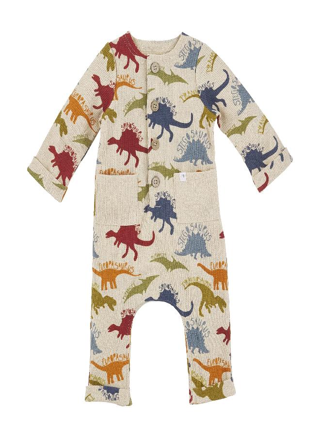 Mud Pie Baby Boy Bodysuit, Dinosours, 9-12 Months - Image 1