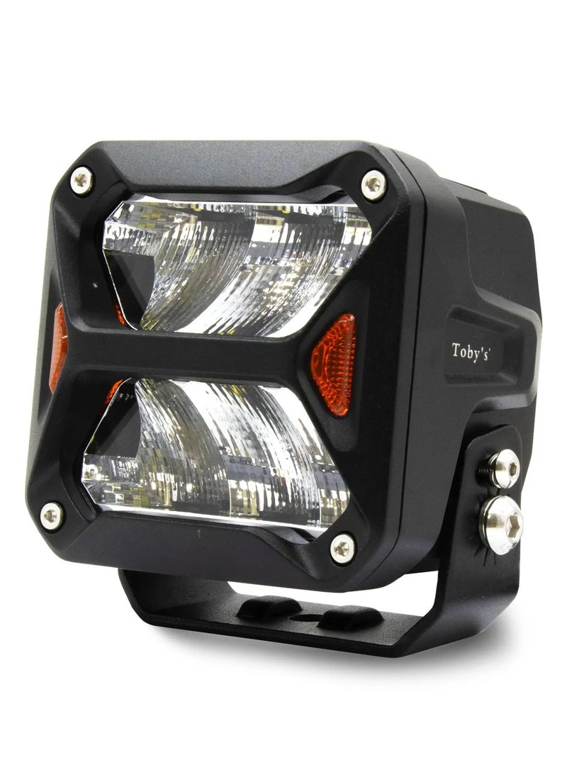 Toby's - Toby's New Launched 4" 30W LED Work Light Mini Auxiliary Headlight Driving Lamp Diffuser Effects Truck Motorcycle 2 Pieces (Driving "wide beam") - Image 1