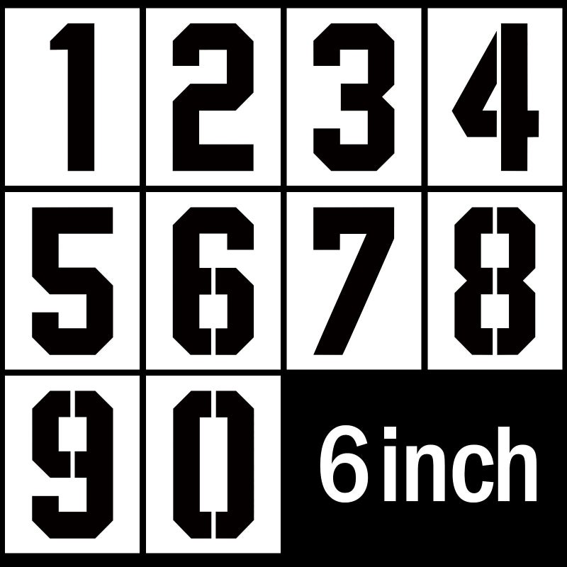6 Inch Reusable Number Stencils Set 09 Plastic Stencil Template for Cake  Address Number Painting