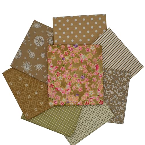 iNee Light Coffee Fat Quarters Fabric Bundles, Quilting Sewing Fabric, 18 x 22 inches,(Light Coffee) - Image 3