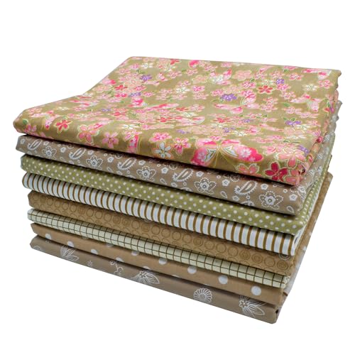 iNee Light Coffee Fat Quarters Fabric Bundles, Quilting Sewing Fabric, 18 x 22 inches,(Light Coffee) - Image 2