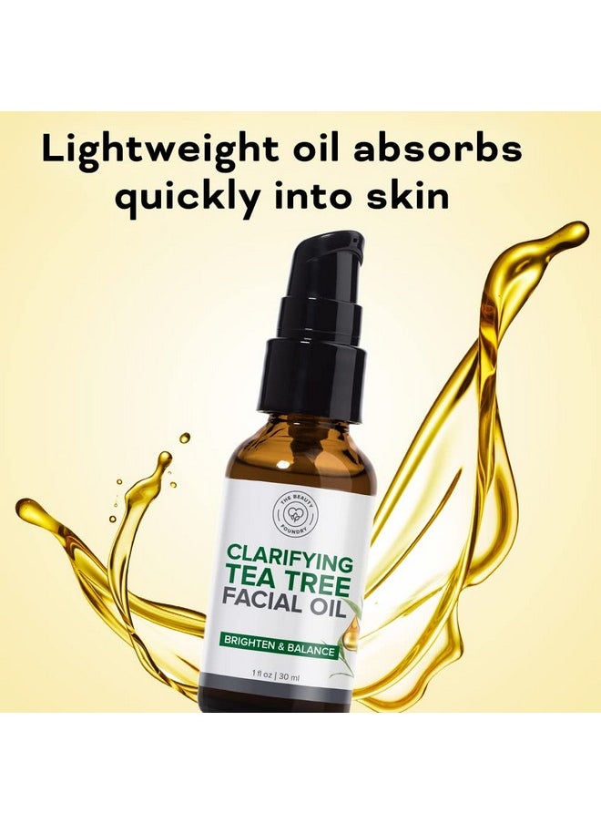 Beauty Foundry Beauty Foundry Clarifying Tea Tree Facial Oil, Targets Acne and Uneven Skin Tone, Antioxidant-Rich Beauty Oil, 1-fl oz/30ml (1 Pack)  - Image 5