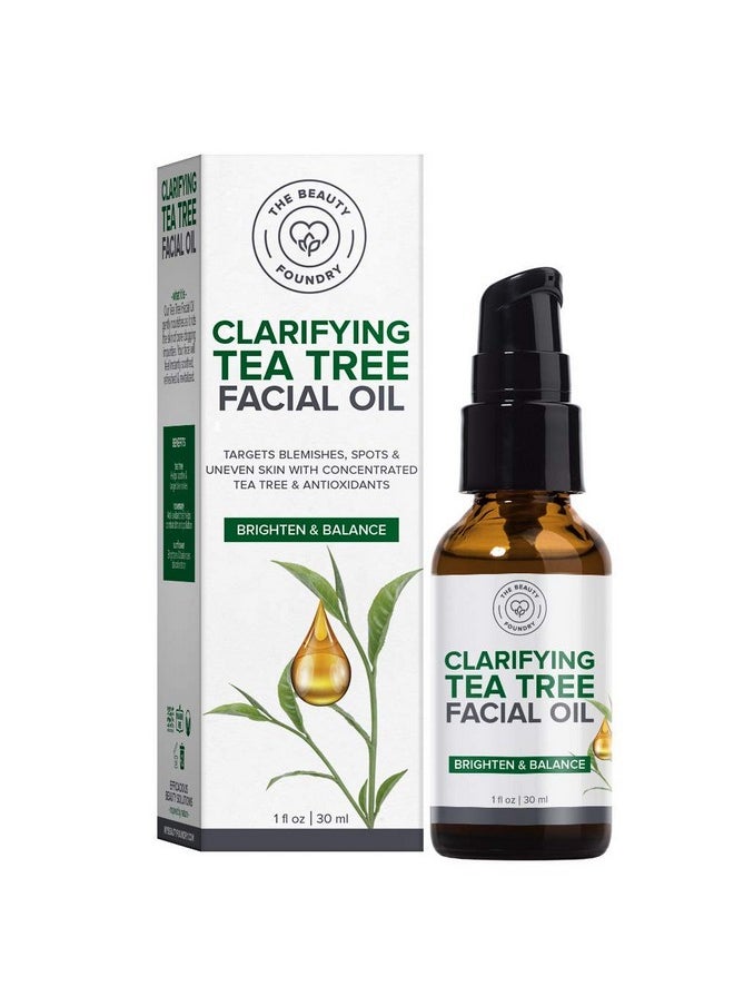 Beauty Foundry Beauty Foundry Clarifying Tea Tree Facial Oil, Targets Acne and Uneven Skin Tone, Antioxidant-Rich Beauty Oil, 1-fl oz/30ml (1 Pack)  - Image 1