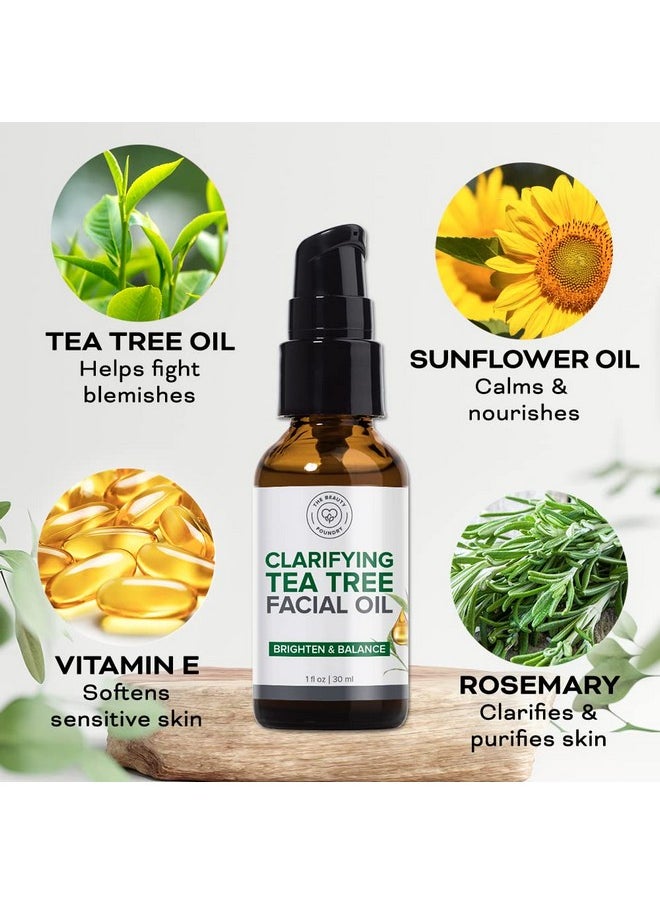 Beauty Foundry Beauty Foundry Clarifying Tea Tree Facial Oil, Targets Acne and Uneven Skin Tone, Antioxidant-Rich Beauty Oil, 1-fl oz/30ml (1 Pack)  - Image 3