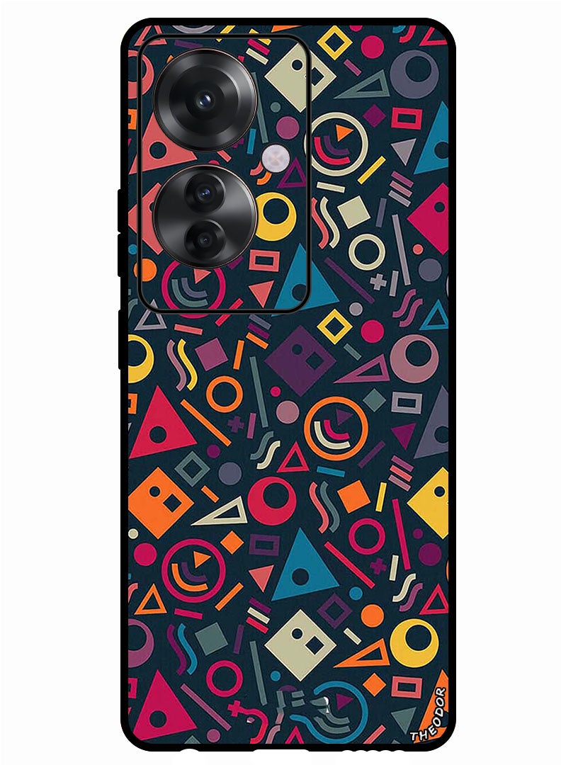 Theodor Protective Case Anti Scratch Shock Proof Bumper Cover For Oppo Reno 11F Shape Doodles - Image 1